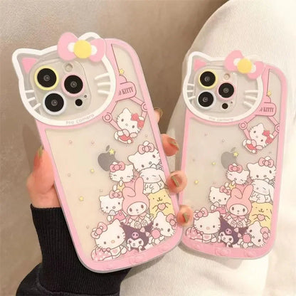 Hello Kitty Kawaii Makeup Mirror Phone Case For iPhone