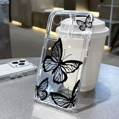 Transparent Butterfly Shockproof Phone Case For iPhone