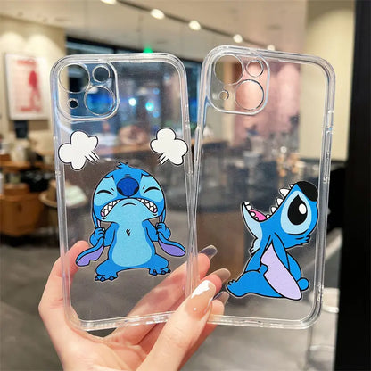 Disney Angry Stitch TPU Soft Phone Case For iPhone