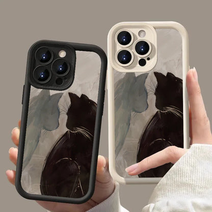 Oil Painting Two Cats Pattern Phone Case
