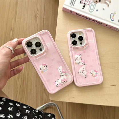 Luxury Pink Hello Kitty Quicksand Phone Case