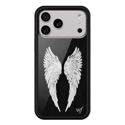 Wildflower Ins Angel Baby Black Phone Case For iPhone