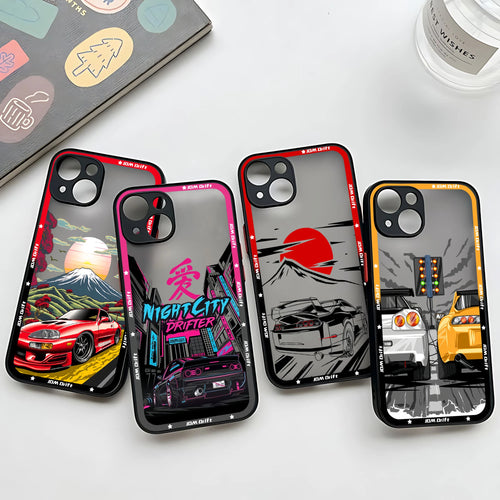 Sports Racing JDM Drift Car Phone Case For iPhone