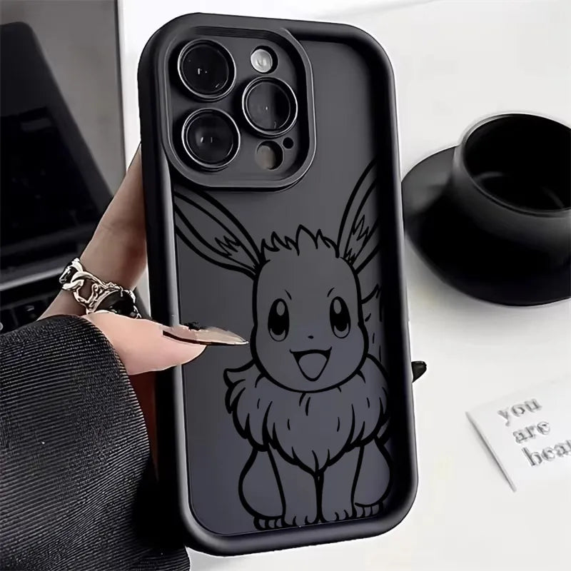 Pokemons Line Cartoon Soft Silicone Case For iPhone