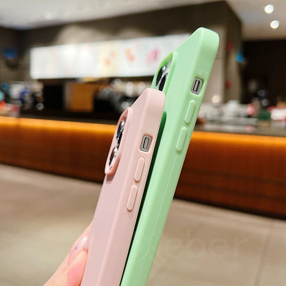 Crossbody Lanyard Matte Silicone Phone Case For iPhone