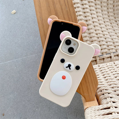 Cartoon Rilakkuma Bear Soft Silicone Phone Case