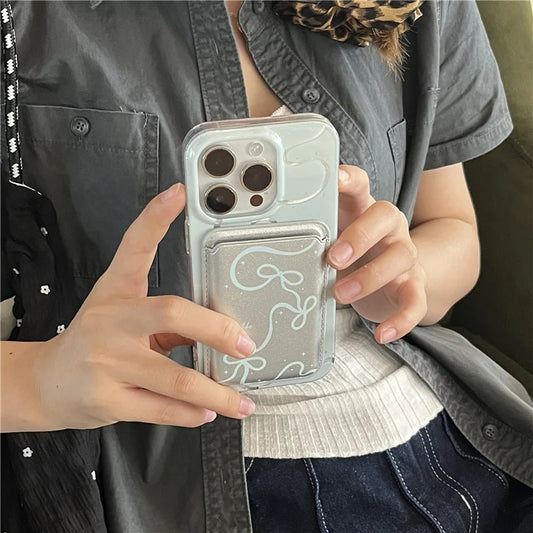 Silver Bow Magnetic Phone Case