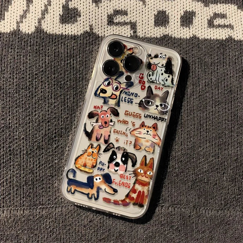 Cartoon Abstract Puppy Phone Case