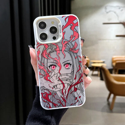 Anime Zenitsu Nezuko Demon Slayer Phone Case For iPhone