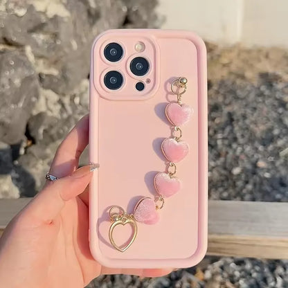 Magnetic Belt Love Chain Silicone Soft Phone Case For iPhone