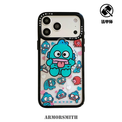 Sanrio Hangyodon Magnetic Holder Magsafe Wireless Charge Cute Cartoon Phone Case For iPhone