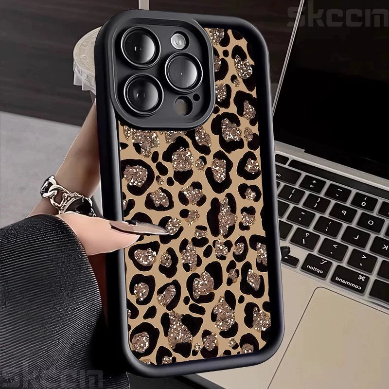 Leopard Print Mom Letter Patter Phone Case For iPhone