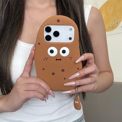 3D Cute Cartoon Funny Potato Soft Silicone Phone Case For iPhone