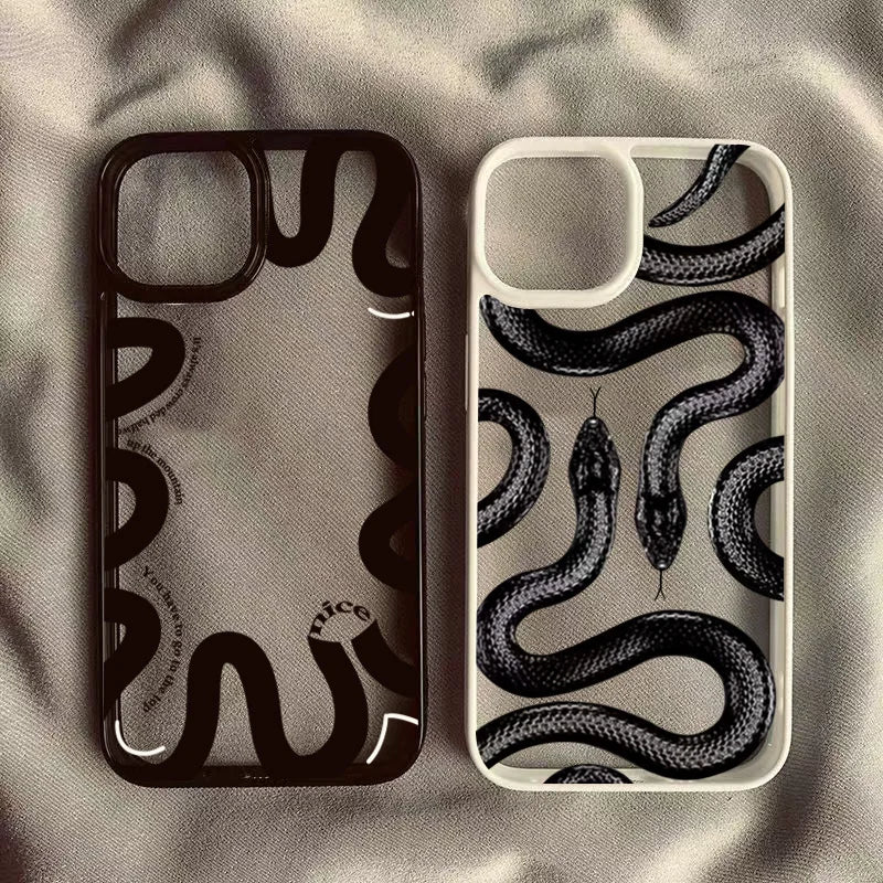 Cool Black Snake Clear Phone Case