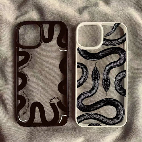 Cool Black Snake Clear Phone Case