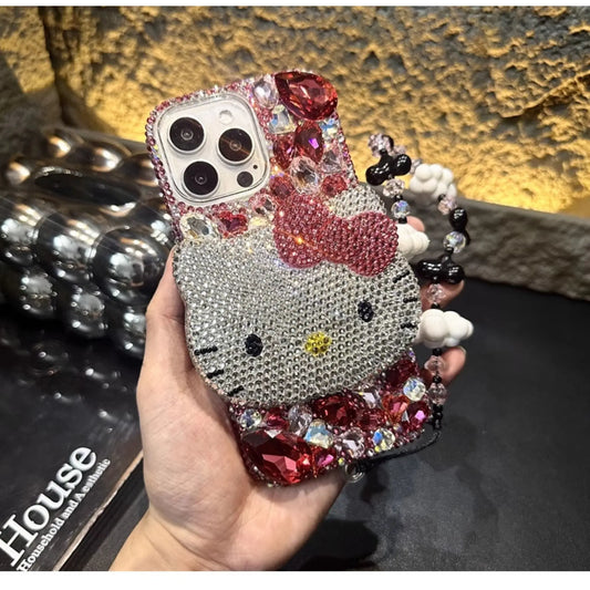 Kawaii Hello Kitty Full Drill Mobile Phone Case For iPhone