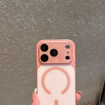 For Magsafe Double Color Contrast Matte Case  For iPhone
