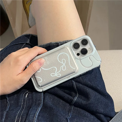 Silver Bow Magnetic Phone Case