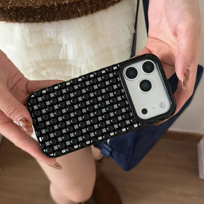 Luxury Advanced 3D solid Candy Color Pearl Round Bead Phone Case For iPhone