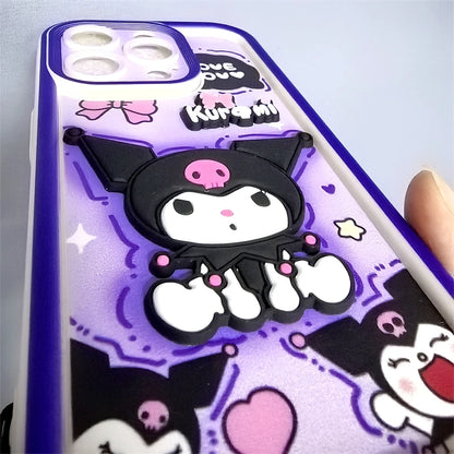 3D Cartoon Kuromi Phone Case For iPhone