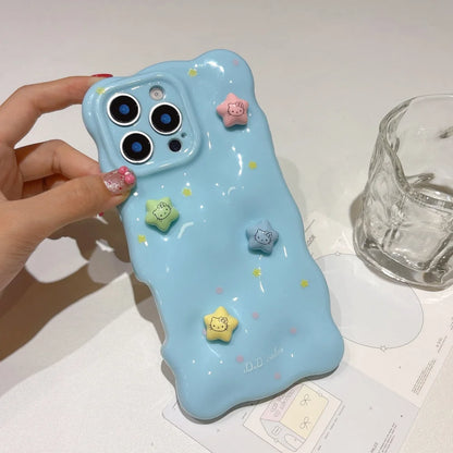 Three Dimensional Star Solid Color Wrinkle Pattern Is Suitable Phone Case