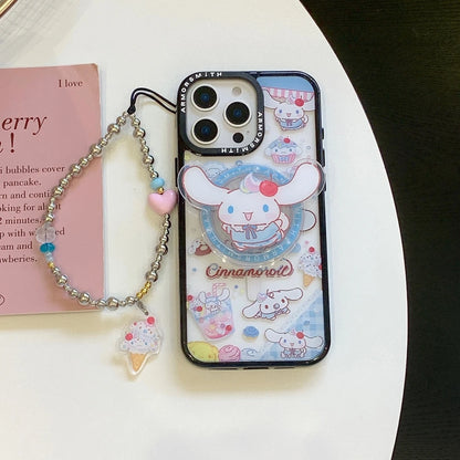 Magnetic Holder Magsafe Wireless Cute Cartoon Sanrio Cinnamoroll Charge Phone Case For iPhone