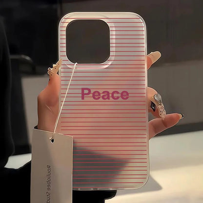 Striped Pattern Transparent Phone Case For iPhone