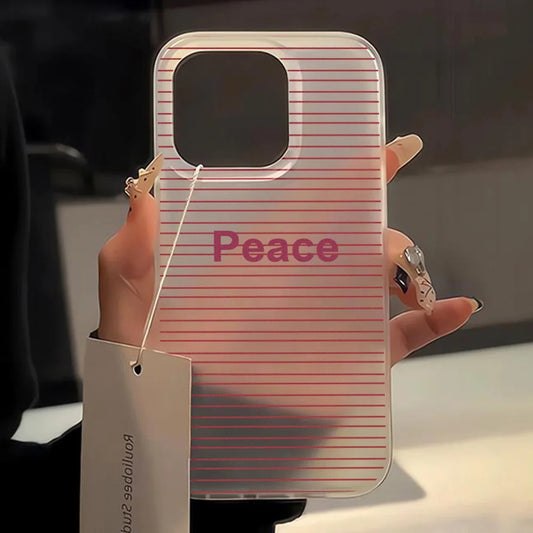 Striped Pattern Transparent Phone Case For iPhone