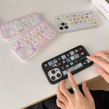 Creative Keyboard Pattern Cute Cartoon Color Phone Case