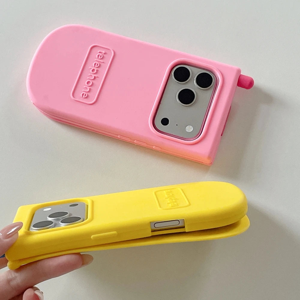 3D Cute Sanrio Hello Kitty Hide Makeup Mirror Flip Cover Phone Case For iPhone