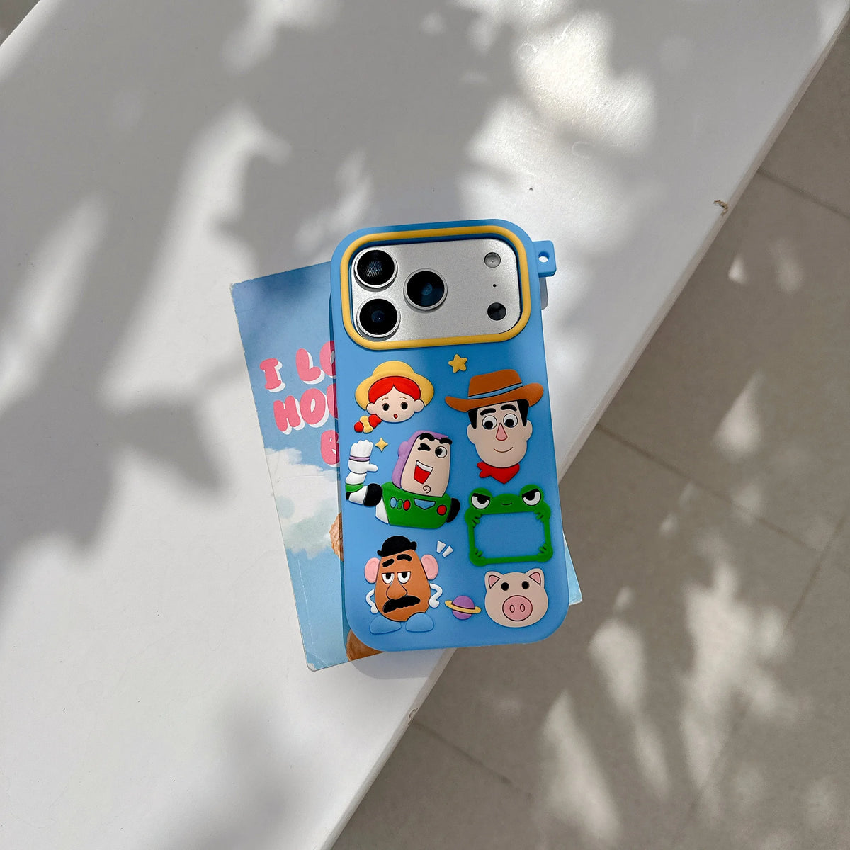 3D Cartoon Big Eyed Frog Toy Family Phone Case For iPhone