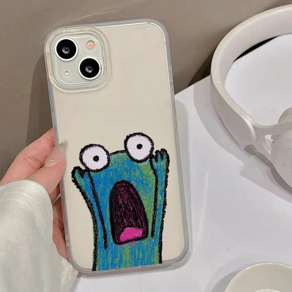 Cute Cartoon Frog Phone Case For iPhone
