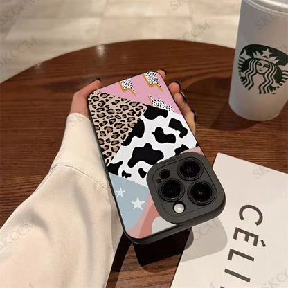 Creative Leopard Cow Silicone Phone Case For iPhone