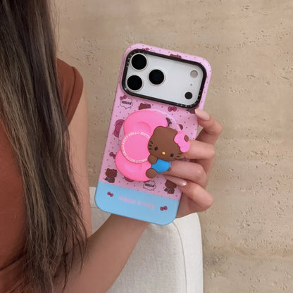 Fashion Cute Kitty Holding Bow Tie Phone Case For iPhone