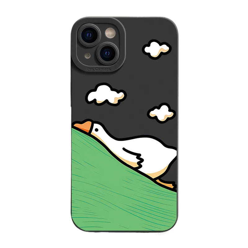New Cartoon Duck Silicone Phone Case For iPhone