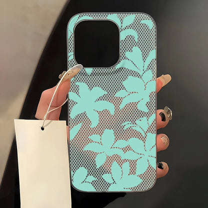 Elegant Romantic White Lace Pattern Flower Phone Case For iPhone