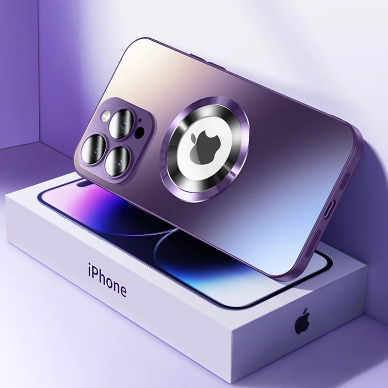 Tempered Glass Matte Magnetic For Magsafe Wireless Charging Case For iPhone