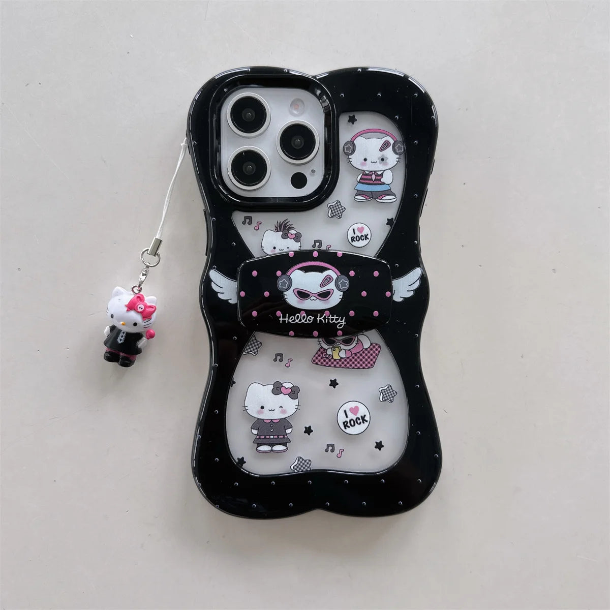 New Cute Cartoon Three-Dimensional Bow-Tied Leopard Print Kitty Phone Case For iPhone
