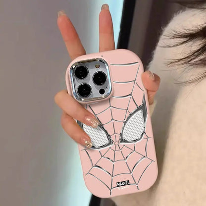 Marvel Spider Man Silver Spider Web Phone Case For iphone