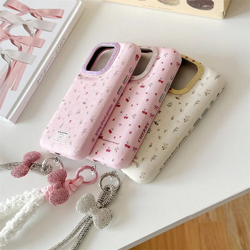 Korean Cute Flower Cherry Phone Case