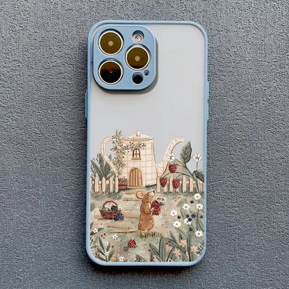 Cartoon Animal Bear Fox Squirrel Phone Case For iPhone
