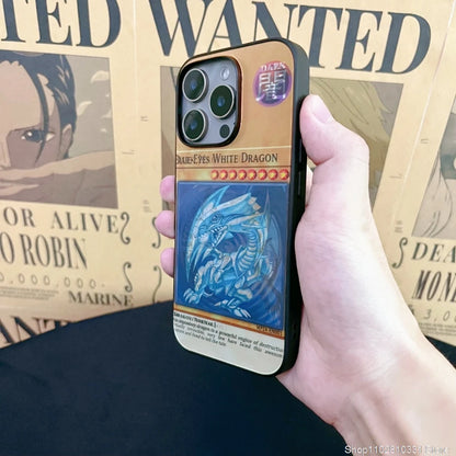 3D Grating Card White Dragon Monsters Phone Case  For iPhone