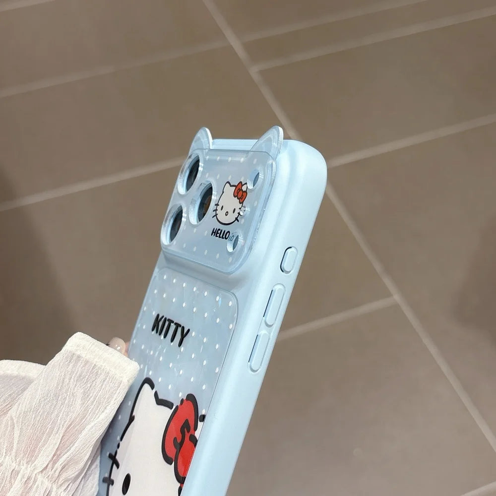 Korea INS Polka Dot Hello Kitty Shockproof Phone Case For iPhone