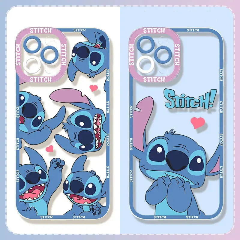 Stitch Happy Lovely Shy Cute Phone Case For iPhone