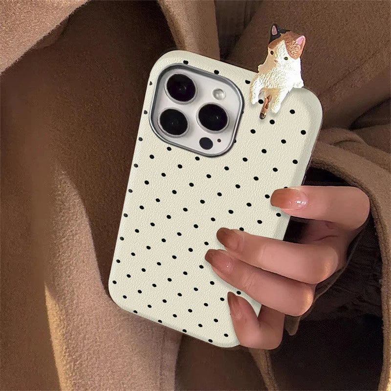 Cute Wave Point Dot 3D Doll Case Compatible for IPhone Phone Case