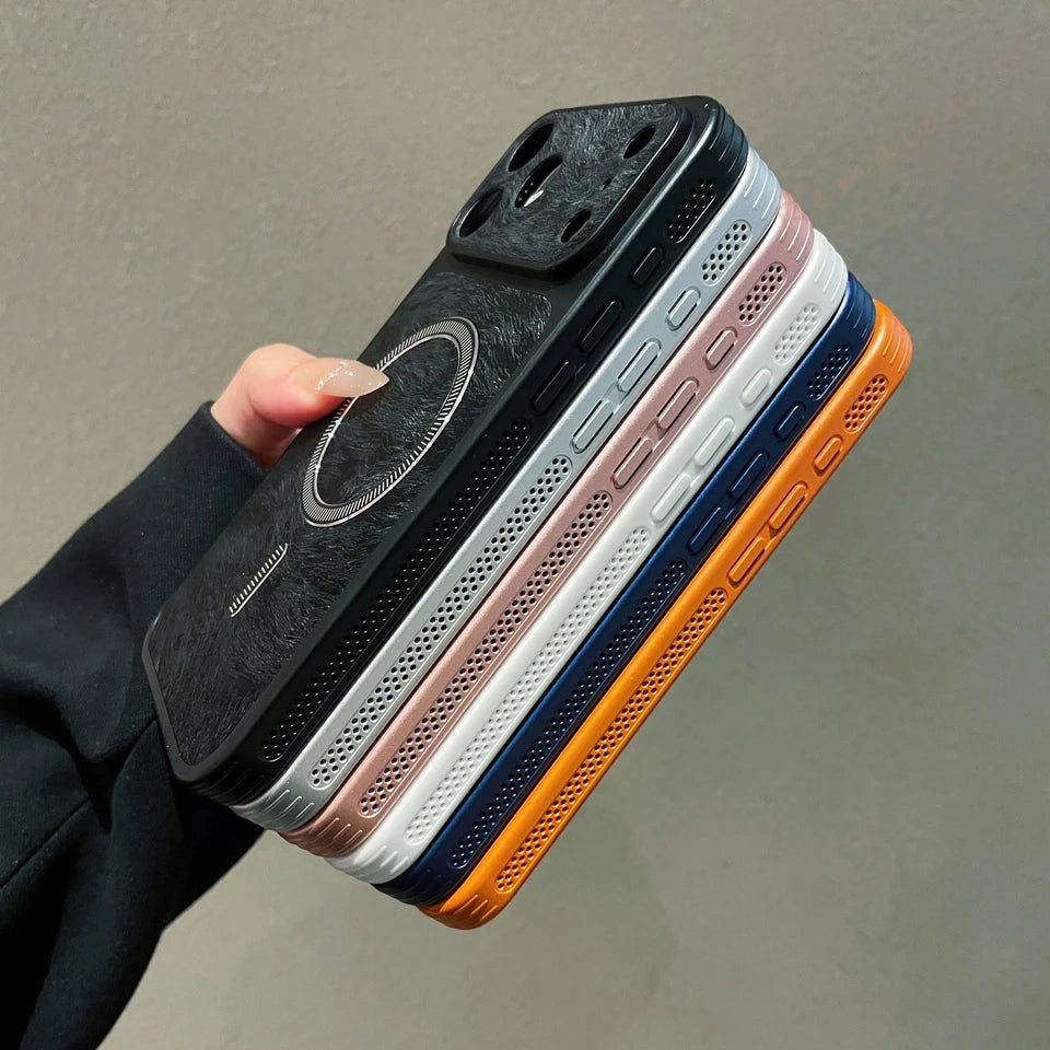 Fashion Heat Dissipation Magnetic Phone Case For iPhone