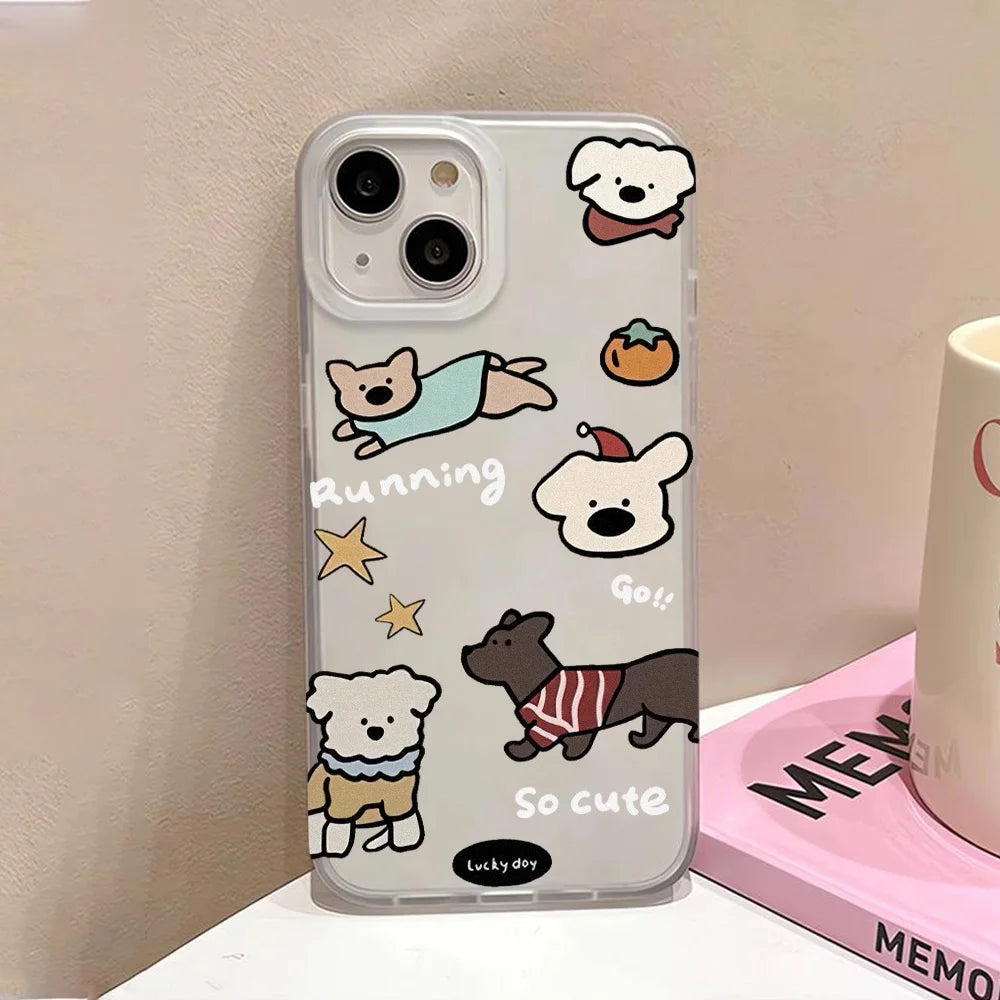 Cartoon Cute Puppy Phone Case For iPhone