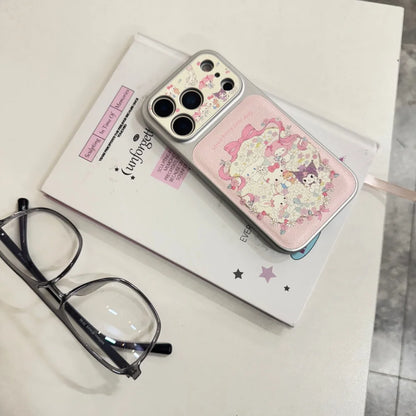 Fine Hole Skin Sticking Sanrio Family Phone Case For iPhone