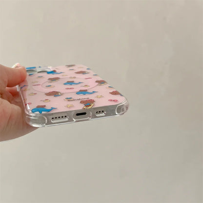 Hello Kitty Cat Magnetic Stand Pink Phone Case