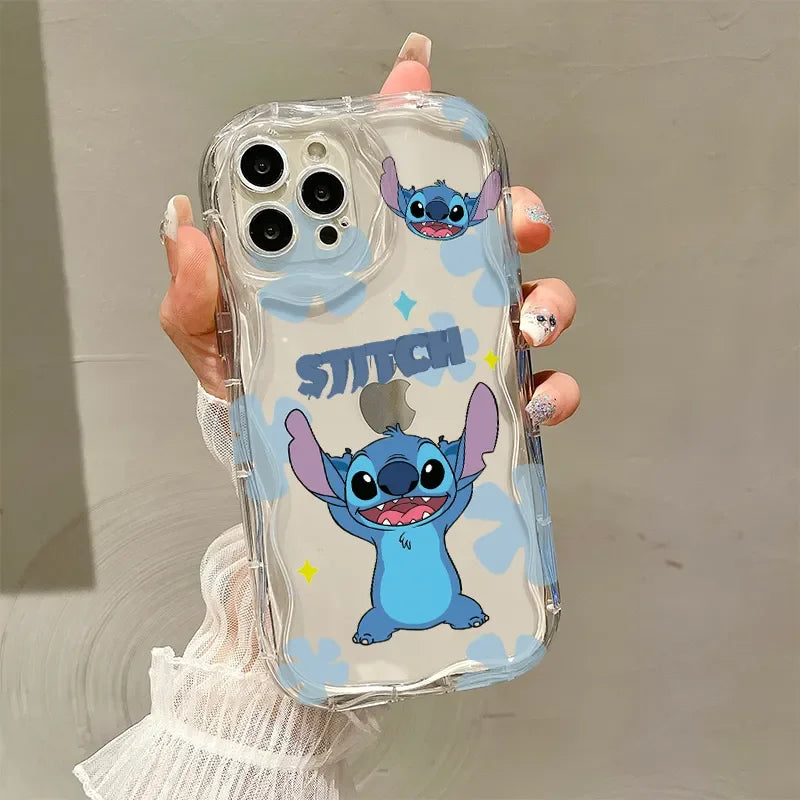 Happy Stitch Cute Phone Case For iPhone